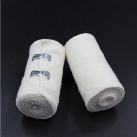 Cotton Elastic Bandages with Clips, Comfortable design with soft feel,surgical dressing and sports health care