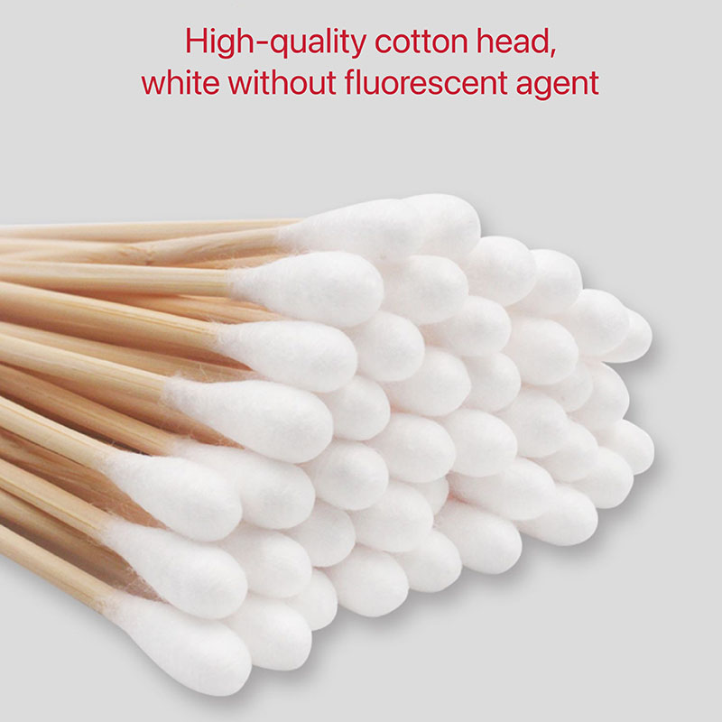 Tamponi di cotone medicale Bastoncini di legnu Applicatore di punta di cotone per cura di ferite mediche a pelle pulita