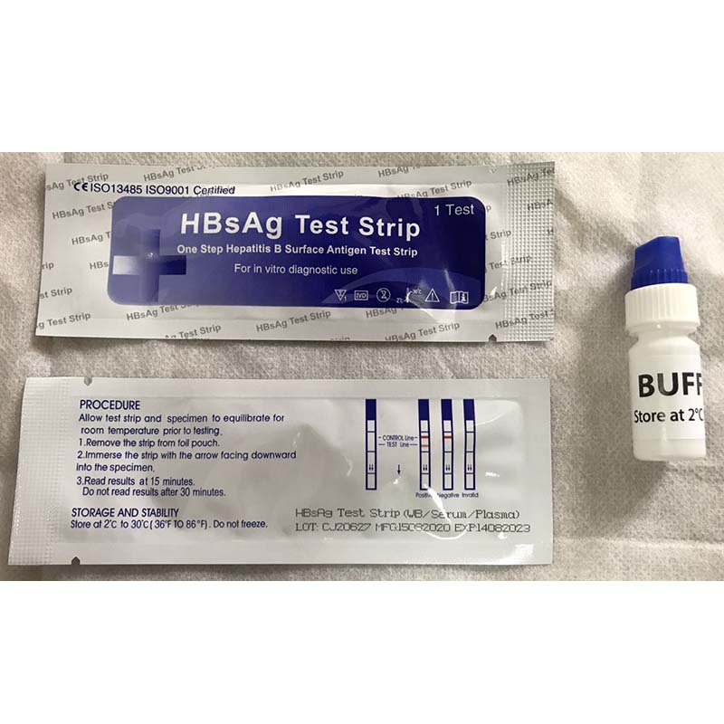 HBsAg Test Strip (WB/Plasma/Serum), One Step Hepatitis B Surface Antigen Test Strip