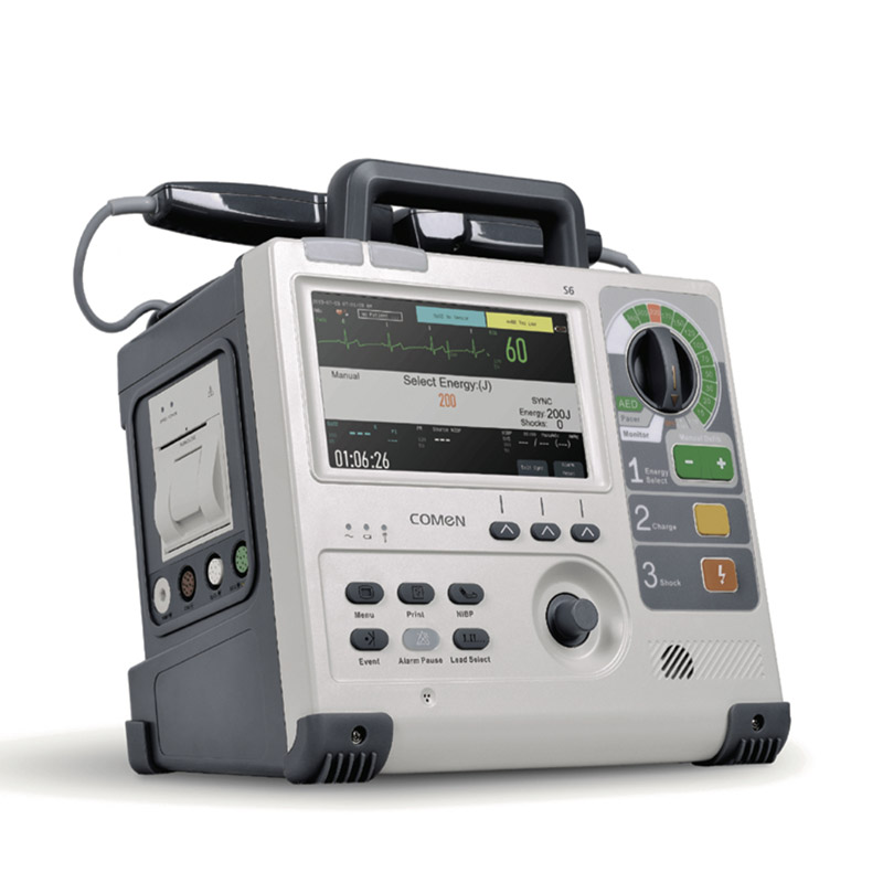 I-Portable Medical AED Cardiac Defibrillator Yesibhedlela Esivunywe yi-CE (Enye Iphethini Yezisetshenziswa Eziphuthumayo)